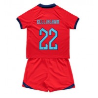 Anglicko Jude Bellingham #22 Vonkajší Detský futbalový dres MS 2022 Krátky Rukáv (+ trenírky)